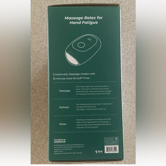 Hand Massager with Heat, Compression and Vibration for Pain Relief New in Box - Picture 9 of 11